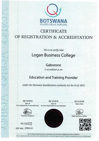 BQA - LBC Accreditation Certificate